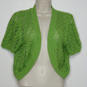 Alex Marie Women's Open-Weave Crochet Knit Bolero